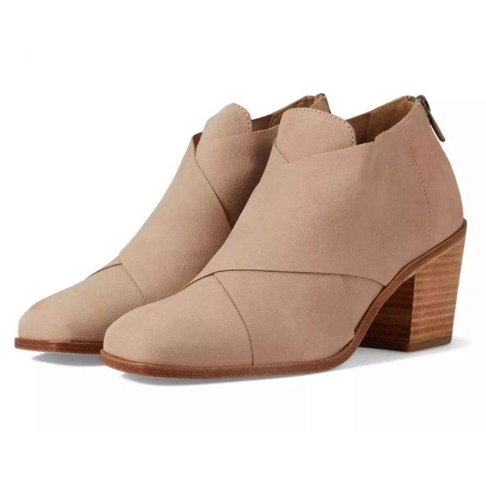 Eileen Fisher Boots Womens Size 11 Ember Block Heel Booties In Barley